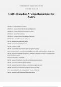 CAR's (Canadian Aviation Regulations) for AME's