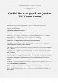 Certified Fire Investigator Exam Questions With Correct Answers