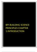 BPI Building Science Principles Chapter 1:Introduction