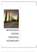 BPI Building Science Principles Vocabulary