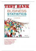 Test Bank for Business Statistics: For Contemporary Decision Making 11th Edition by Ken Black|9781119905448| All Chapters| Complete A+ Guide