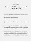 Humanities CLEP Exam Questions And Answers 100% Pass