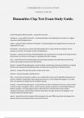 Humanities Clep Test Exam Study Guide