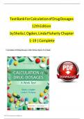 TEST BANK CALCULATION OF DRUG DOSAGES 12TH EDITION OGDEN  | COMPLETE A+ GUIDE 