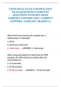 CEFM FINAL EXAM AND PRACTICE EXAM QUESTIONS COMPLETE QUESTIONS WITH DETAILED VERIFIED ANSWERS (100% CORRECT ANSWERS) /ALREADY GRADED A+