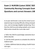 NUR206  Community nursing concepts