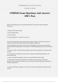 CPHIMS Exam Questions And Answers 100% Pass