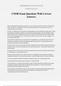 CNOR Exam Questions With Correct Answers.