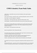 CSMLS chemistry Exam Study Guide.