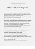 CSMLS Safety Exam Study Guide.