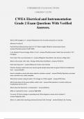 CWEA Electrical and Instrumentation Grade 2 Exam Questions With Verified Answers.