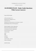 DANB RHS EXAM - Study Guide Questions With Correct Answers