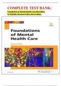 COMPLETE TEST BANK: Foundations of Mental Health Care 6th Edition by Michelle Morrison-Valfre latest Update.