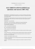 ECG ORIENTATION KAISER Exam Questions And Answers 100% Pass