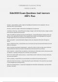 Edst1010 Exam Questions And Answers 100% Pass