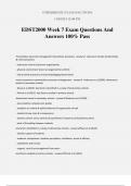 EDST2000 Week 7 Exam Questions And Answers 100% Pass