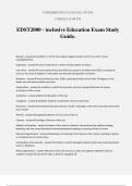 EDST2000 - inclusive Education Exam Study Guide.