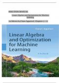 Solution Manual for Linear Algebra and Optimization for Machine Learning 1st Edition by Charu Aggarwal, ISBN: 9783030403430, All 11 Chapters Covered, Verified