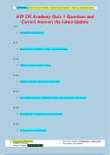 ATP CFI Academy Quiz 1 Questions and  Correct Answers the Latest Update