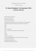 FL State Firefighter Test Questions With Correct Answers