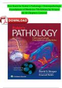 Test Bank For Rubin's Pathology: Clinicopathologic Foundations of Medicine 7th Edition by Strayer All 34 Chapters Fully Covered, A+ Guide Verified Latest Edition ISBN:9781451183900 Newest 2024 Version