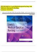 Test Bank for Lewis’s Medical-Surgical Nursing, 12th Edition by Mariann M. Harding updated 2024/25.