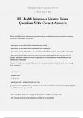 FL Health Insurance License Exam Questions With Correct Answers