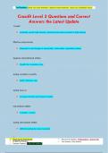 Crossfit Level 2 Questions and Correct  Answers the Latest Update