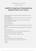 GuideWire ClaimCenter Professional Exam Questions With Correct Answers