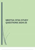 NBSTSA CFSA STUDY QUESTIONS 2024-25 |ACCURATE ANSWERS |COMPLETE