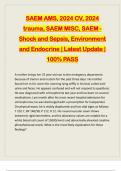 SAEM AMS, 2024 CV, 2024 trauma, SAEM MISC, SAEM - Shock and Sepsis, Environment and Endocrine | Latest Update | 100% PASS