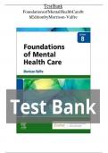 Test Bank For Foundations of Mental Health Care 8th Edition By Morrison-Valfre, All 1-33 Chapters Covered ,Latest Edition ISBN:9780323810296