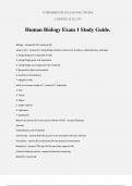 Human Biology Exam 1 Study Guide.