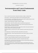 Instrumentation and Control Fundamentals Exam Study Guide.