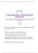 VTNE EMERGENCY MEDICINE PREP QUESTIONS WITH GUARANTEED ACCURATE ANSWERS