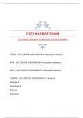 CSTI HAZMAT EXAM WITH GUARANTEED ACCURATE ANSWERS