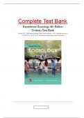 Experience Sociology 4th Edition Croteau Test Bank 2024