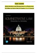 Test Bank For Administrative Law: Bureaucracy in a Democracy 7th Edition by Daniel Hall All 1-11 Chapters Covered ,Latest Edition, ISBN:9780135186329