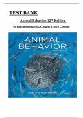 Test Bank for Animal Behavior 12th Edition by Dustin Rubenstein, ISBN: 9780197564912, All Chapters 1 to 14 Covered, Verified Latest Edition