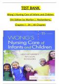 TEST BANK For Wong's Nursing Care of Infants and Children, 12th Edition  by Hockenberry, 2024, Verified Chapters 1 - 34, Complete Newest Version ISBN-9780323776707