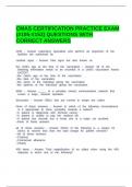 CMAS CERTIFICATION PRACTICE EXAM (-105--153) QUESTIONS WITH CORRECT ANSWERS