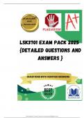 LSK3701 EXAM PACK 2025  {DETAILED QUESTIONS AND ANSWERS }