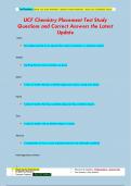 UCF Chemistry Placement Test Study Questions and Correct Answers the Latest  Updat