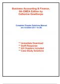 Solutions for Business Accounting & Finance, 6th EMEA Edition by Gowthorpe (All Chapters included)