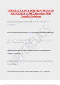 OFFICIAL EXAM 1 FOR PRINCIPLES OF  SOCIOLOGY - GRCC Questions With  Complete Solutions