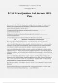 LCAS Exam Questions And Answers 100% Pass.