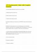 ATI Fundamentals 1 Quiz with Complete Solutions