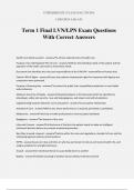 Term 1 Final LVN/LPN Exam Questions With Correct Answers