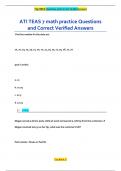 ATI TEAS 7 math practice Questions  and Correct Verified Answers