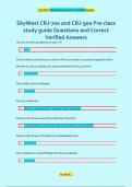 SkyWest CRJ-700 and CRJ-900 Pre-class  study guide Questions and Correct  Verified Answers